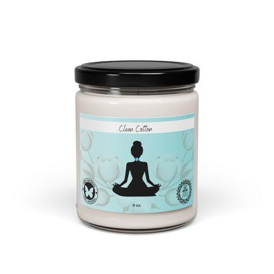 Clean Cotton Scented Soy Meditation Candle, 9oz