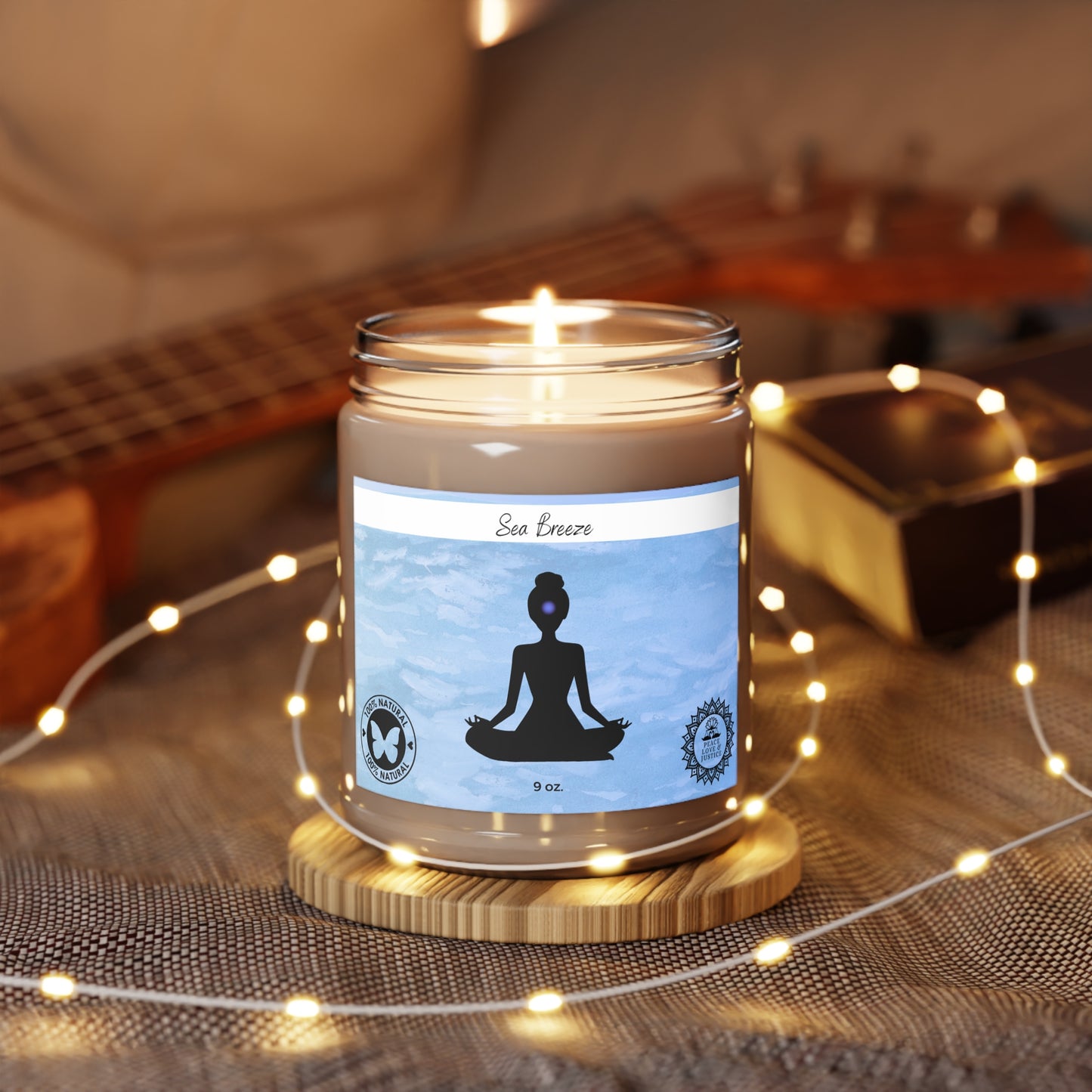 Sea Breeze Scented Soy Meditation Candle, 9oz