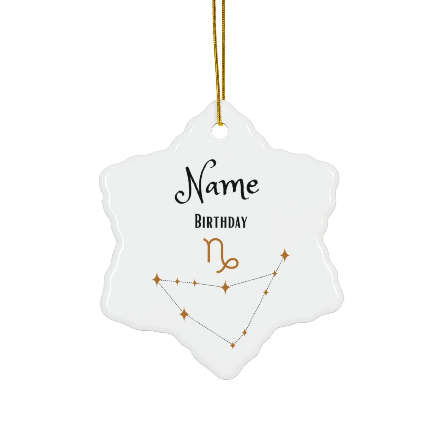 Personalized Zodiac Sign Ceramic Ornament