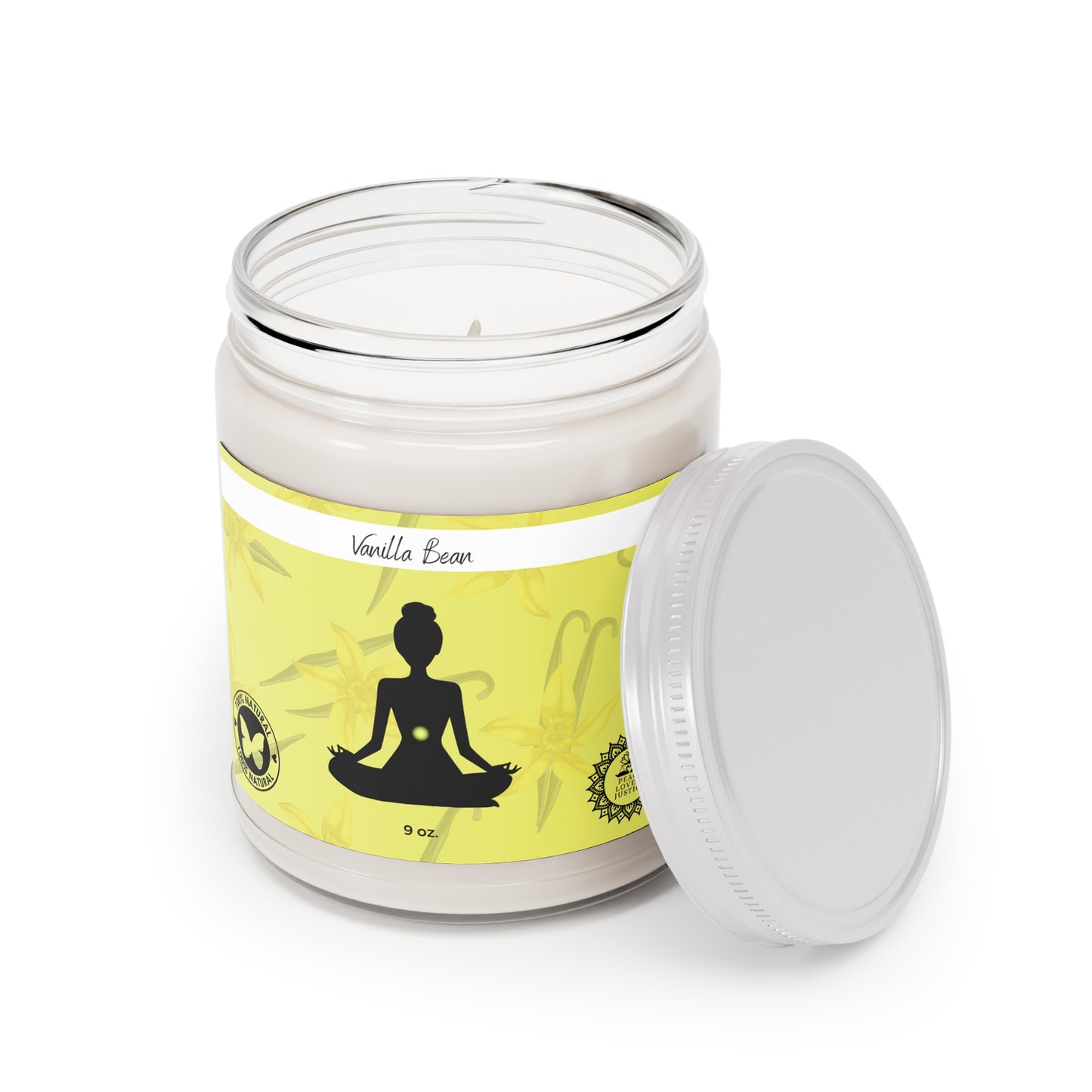 Vanilla Bean Scented Soy Meditation Candle, 9oz