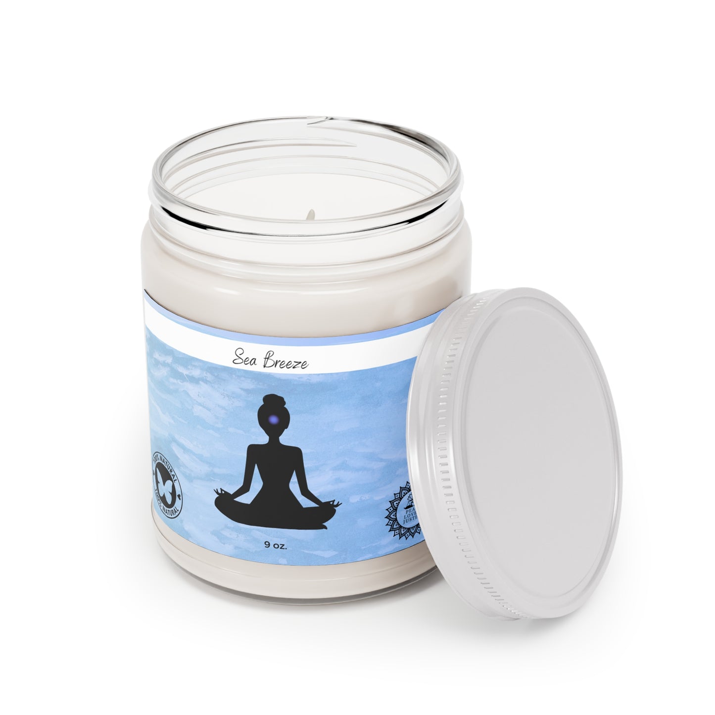 Sea Breeze Scented Soy Meditation Candle, 9oz