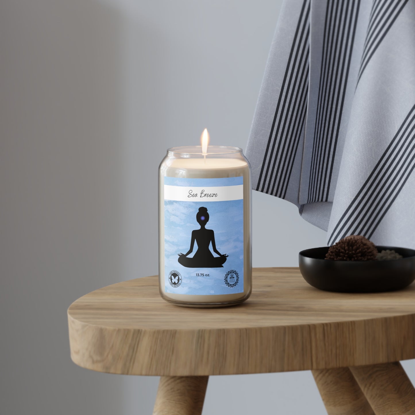 Sea Breeze Scented Soy Meditation Candle, 13.75oz